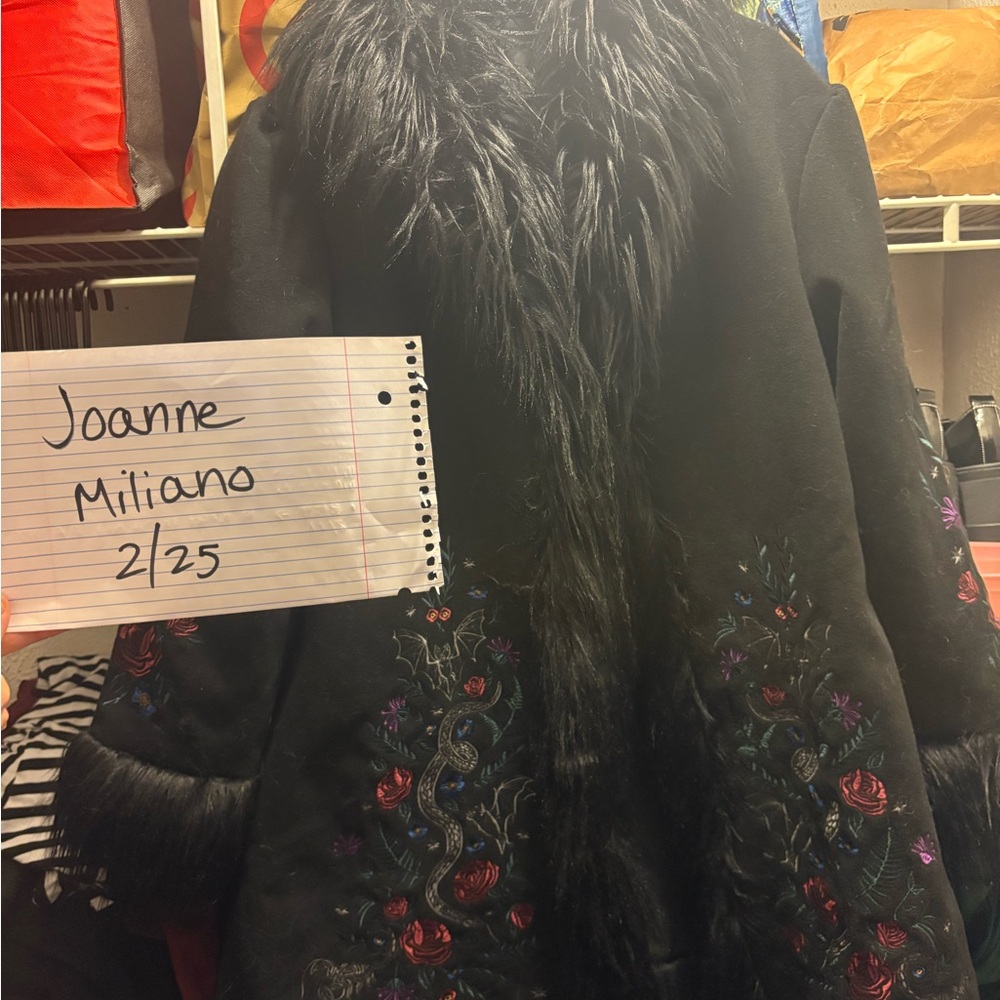 Midnight Hour Black coat with firm trim 3XL